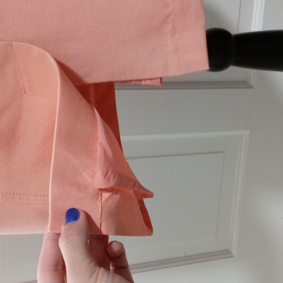 💎Talbots💎 - Peach Oversized Pearl Button Neck Sleeveless Sheath Dress - Picture 8 of 13